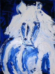 Voir le détail de cette oeuvre: cheval bleu 2